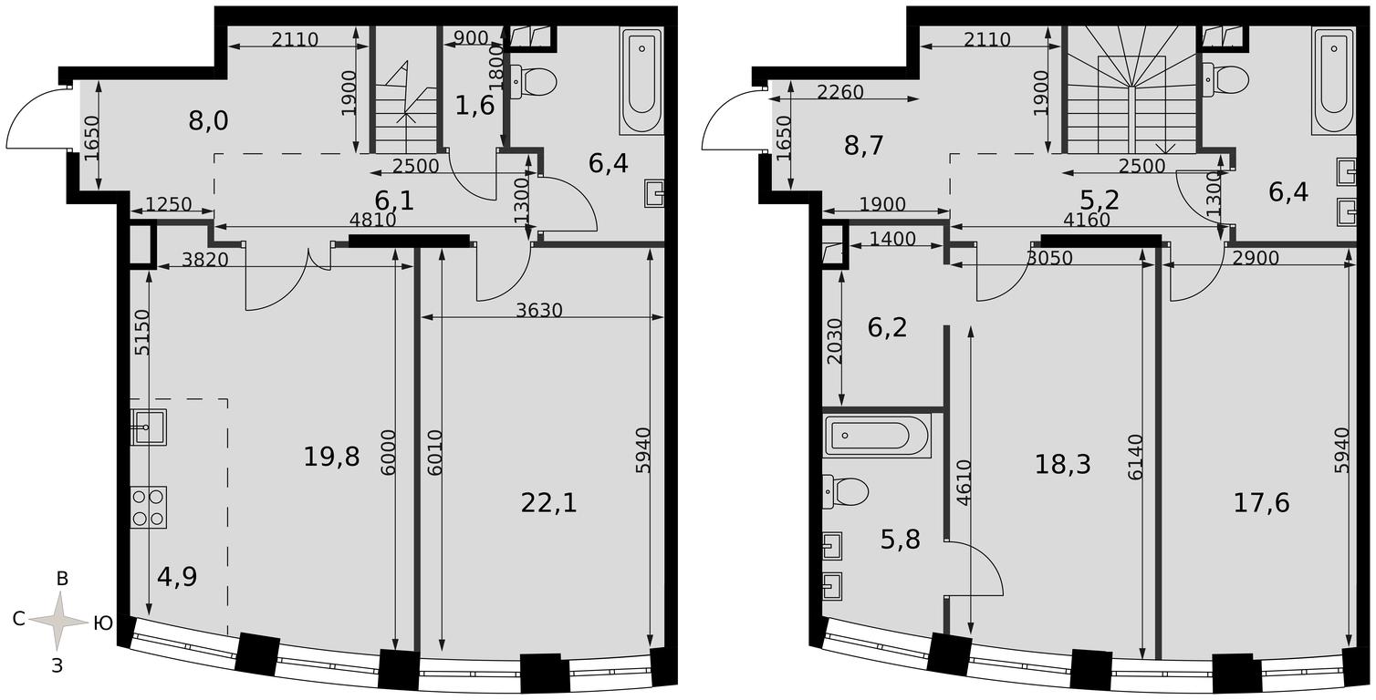 4-BD Apartment Sale, 139.1平方米 at Sydney City, Shenogina Street, 2, Moscow, Russia #2