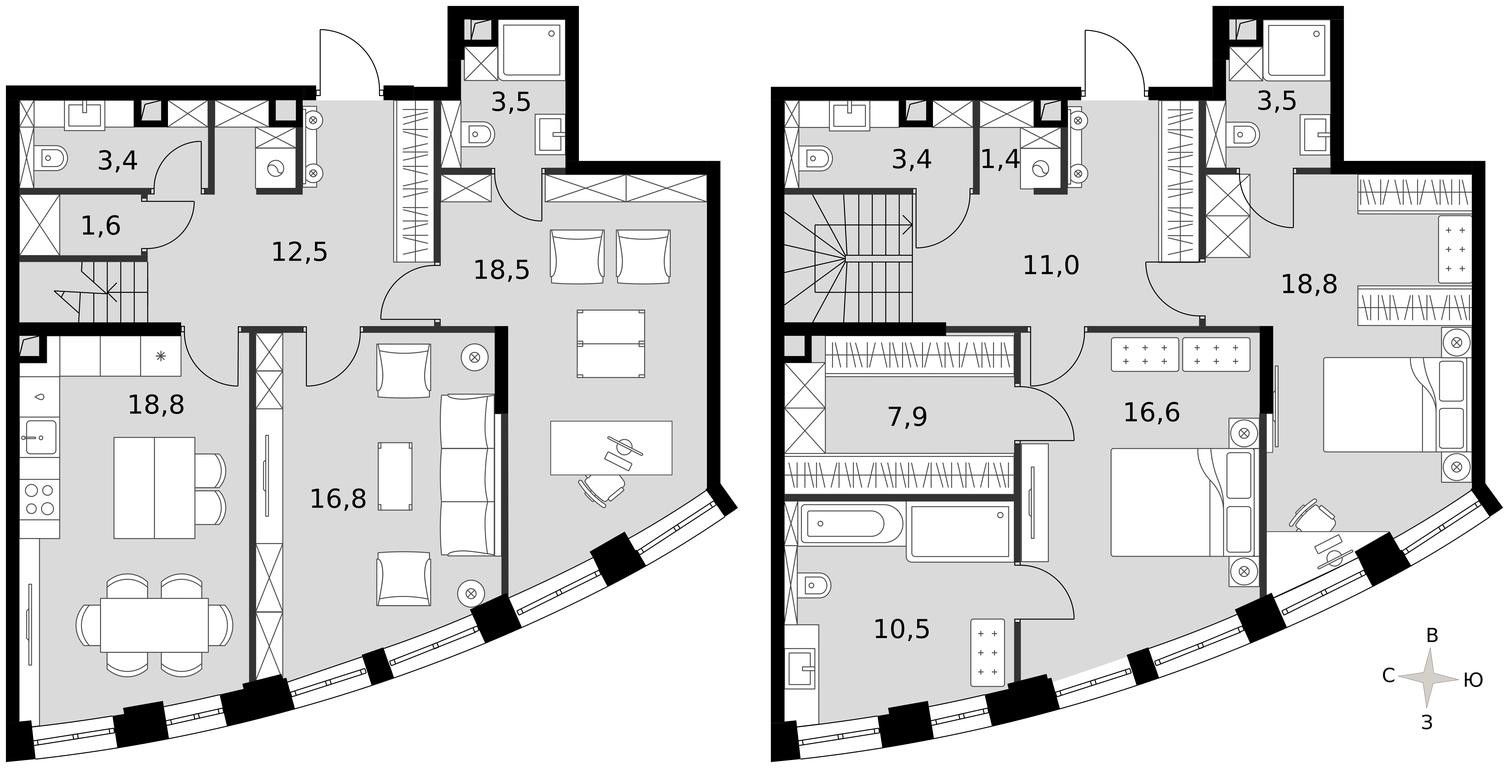 Продажа 4-комн. квартиры, 148 м² в ЖК «Сидней Сити (Sydney City)», улица Шеногина, 2, Москва, Россия #1 Продажа 4-комн. квартиры, 148 м² в ЖК «Сидней Сити (Sydney City)», улица Шеногина, 2, Москва, Россия #1