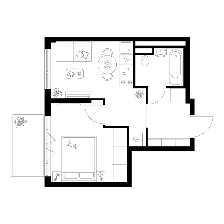 Продажа 1-комн. квартиры, 32,4 м² в ЖК «Кавказский бульвар 51», Кавказский бульвар, 51с3, Москва, Россия #1