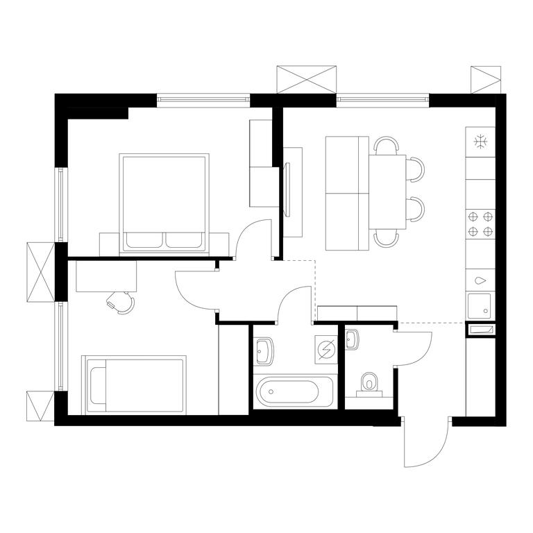 2-BD Apartment Sale, 50.7 sq. m. at Nikolskie Luga, Varshavskoye Highway, вл266с1, Moscow, Russia #1 2-BD Apartment Sale, 50.7 sq. m. at Nikolskie Luga, Varshavskoye Highway, вл266с1, Moscow, Russia #1