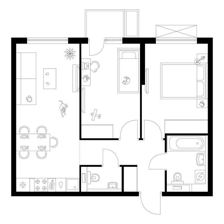 2-BD Apartment Sale, 52.6 sq. m. at Tomilinskiy Bulvar, Novaya Street, 1, Kotelniki, Moscow Region, Russia #1