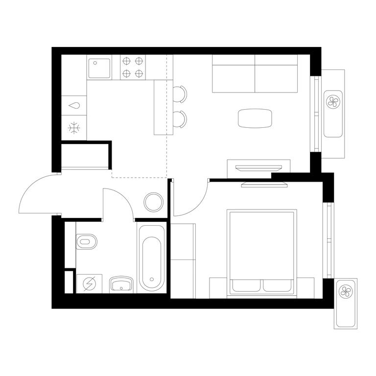1-BD Apartment Sale, 33.1平方米 at Vostochnoe Butovo, Krymskaya Street, 13, rabochiy posyolok Bobrovo, Leninskiy City District, Moscow Region, Russia #1 1-BD Apartment Sale, 33.1平方米 at Vostochnoe Butovo, Krymskaya Street, 13, rabochiy posyolok Bobrovo, Leninskiy City District, Moscow Region, Russia #1