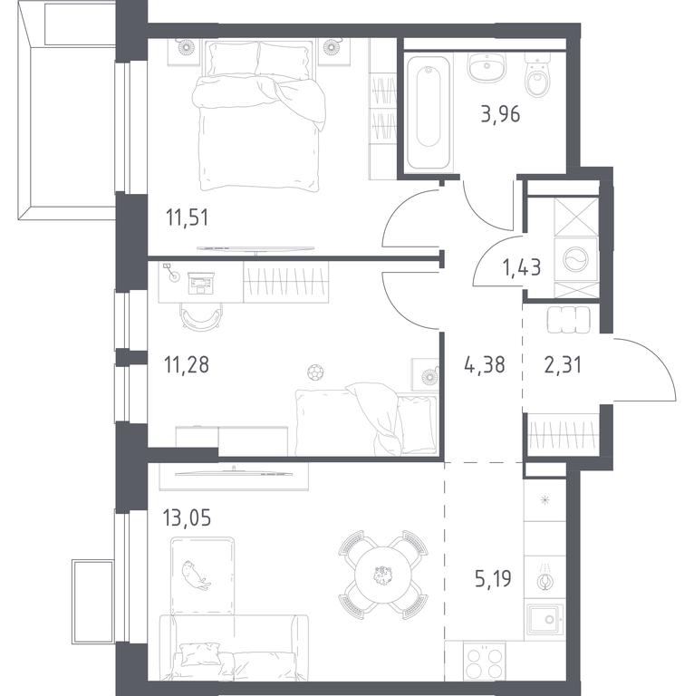 Продажа 1-комн. квартиры, 53,11 м² в ЖК «Егорово Парк», 1-й квартал, посёлок Жилино-1, городской округ Люберцы, Московская область, Россия #1 Продажа 1-комн. квартиры, 53,11 м² в ЖК «Егорово Парк», 1-й квартал, посёлок Жилино-1, городской округ Люберцы, Московская область, Россия #1