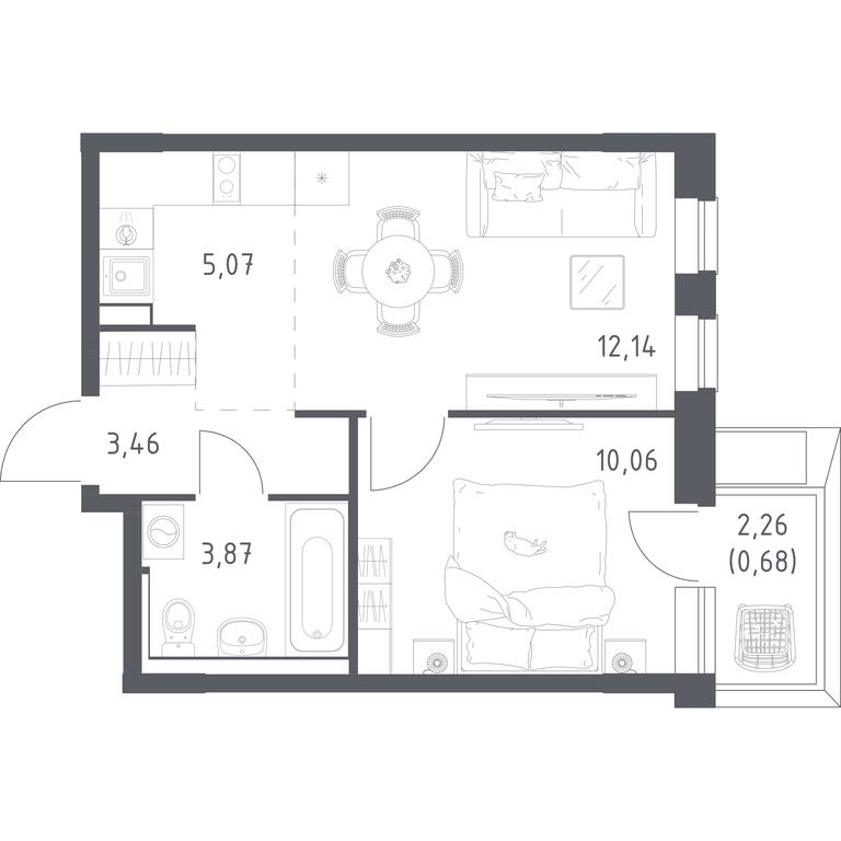 Продажа квартиры, 35,28 м² в ЖК «Егорово Парк», 1-й квартал, посёлок Жилино-1, городской округ Люберцы, Московская область, Россия #1 Продажа квартиры, 35,28 м² в ЖК «Егорово Парк», 1-й квартал, посёлок Жилино-1, городской округ Люберцы, Московская область, Россия #1