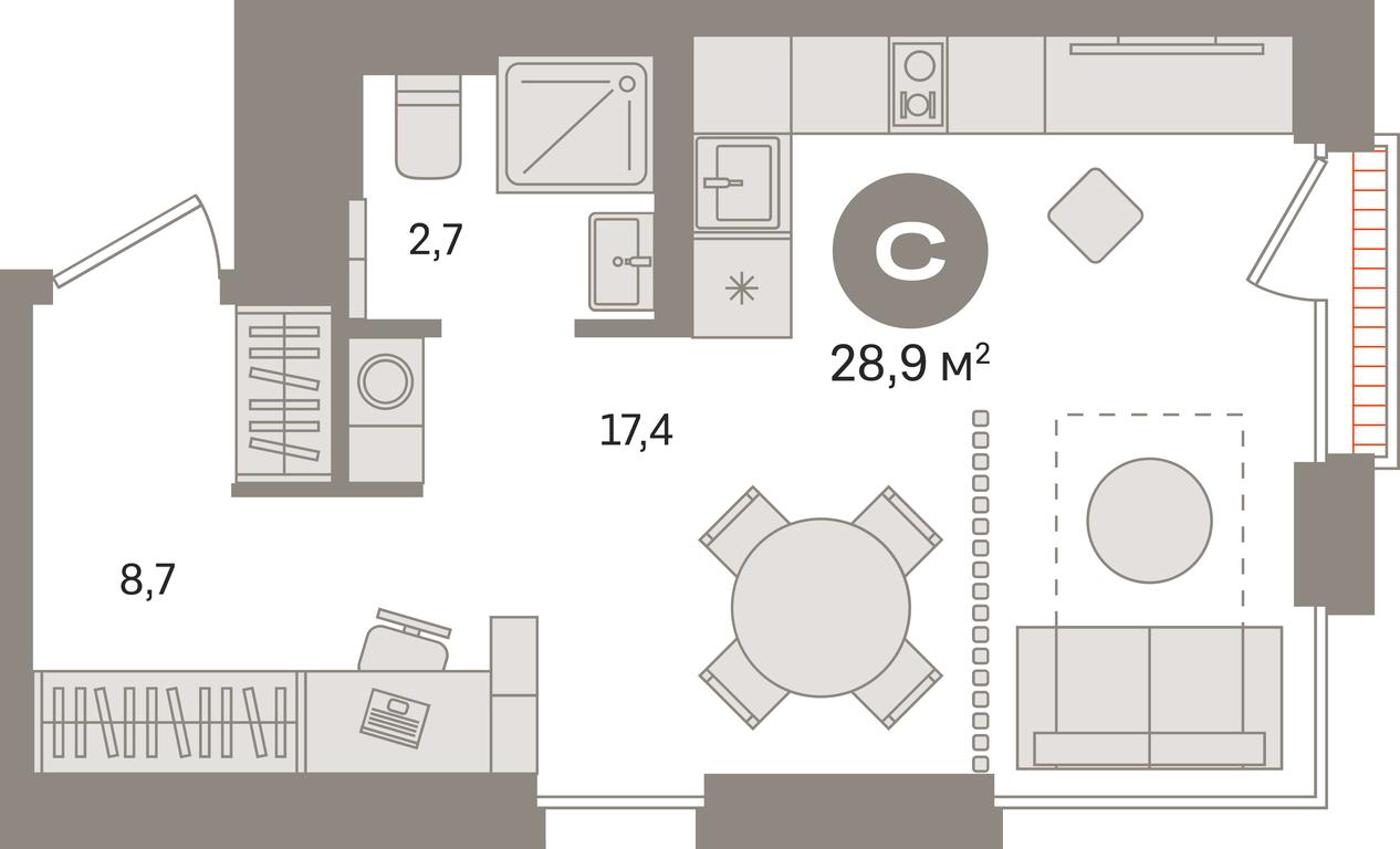 Apartment Sale, 28.9 sq. m. at Kvartal Gercena, zhiloy kompleks Kvartal Gertsena, Moscow, Russia #1 Apartment Sale, 28.9 sq. m. at Kvartal Gercena, zhiloy kompleks Kvartal Gertsena, Moscow, Russia #1