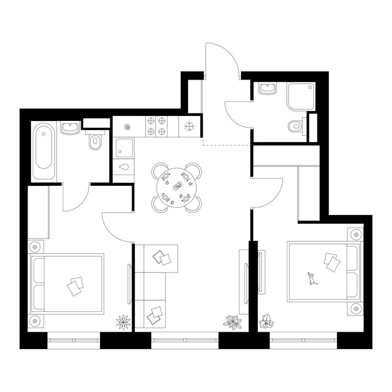 2-BD Apartment Sale, 51.5 sq. m. at Narvin, Kronshtadtsky Boulevard, 14с13, Moscow, Russia #1 2-BD Apartment Sale, 51.5 sq. m. at Narvin, Kronshtadtsky Boulevard, 14с13, Moscow, Russia #1