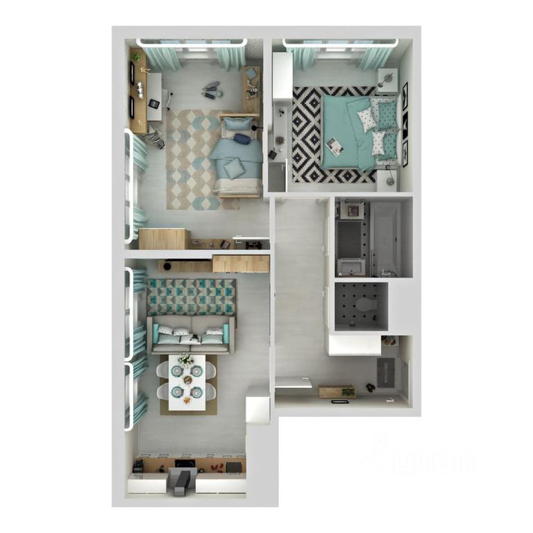 1-BD Apartment Sale, 51.1平方米 at Dve stolitsy, Transportniy Drive, Khimki, Moscow Region, Russia #1