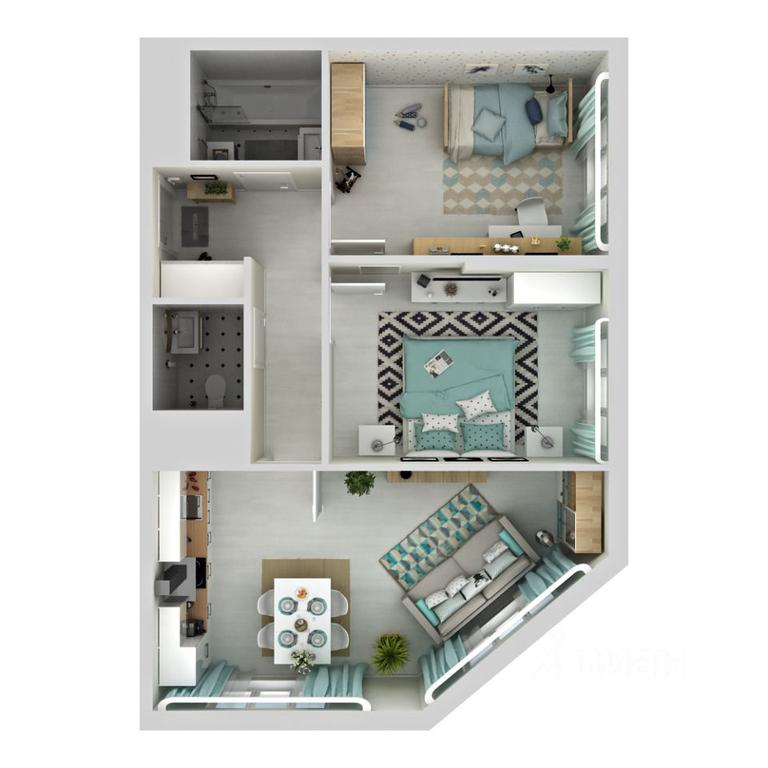 1-BD Apartment Sale, 48.8平方米 at Dve stolitsy, Transportniy Drive, Khimki, Moscow Region, Russia #1 1-BD Apartment Sale, 48.8平方米 at Dve stolitsy, Transportniy Drive, Khimki, Moscow Region, Russia #1
