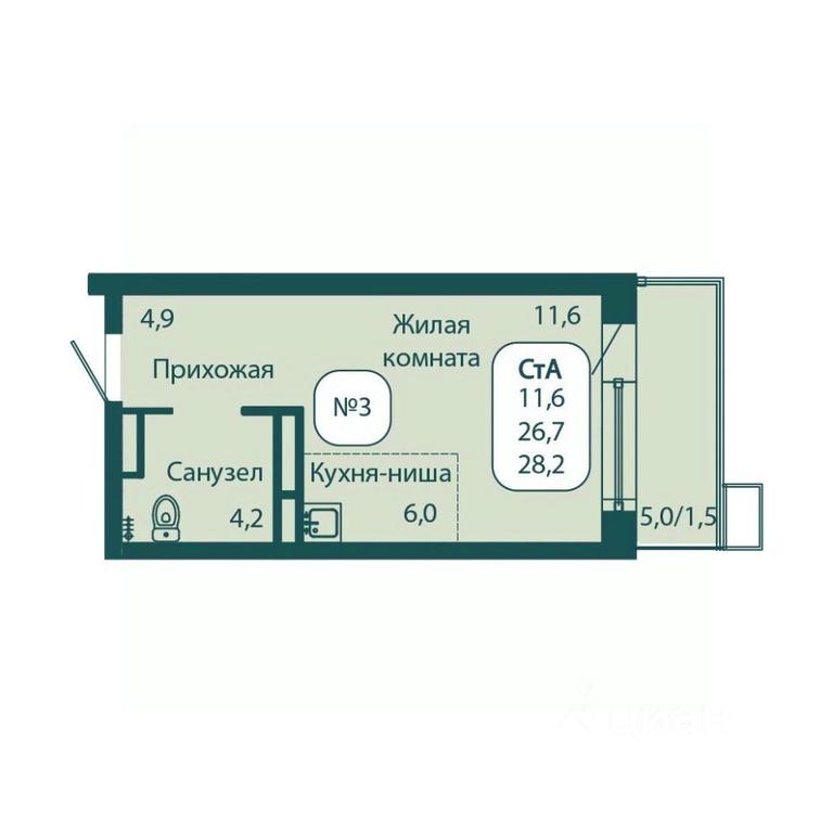 Apartment Sale, 28.2 sq. m. at Andreevka LIFE, Georgievskoe Highway, Moscow Region, Russia #1 Apartment Sale, 28.2 sq. m. at Andreevka LIFE, Georgievskoe Highway, Moscow Region, Russia #1