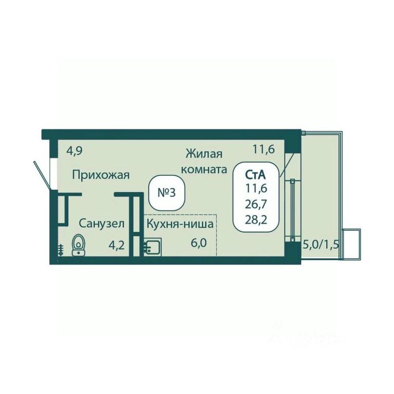 Apartment Sale, 28.2 sq. m. at Andreevka LIFE, Georgievskoe Highway, Moscow Region, Russia #1 Apartment Sale, 28.2 sq. m. at Andreevka LIFE, Georgievskoe Highway, Moscow Region, Russia #1