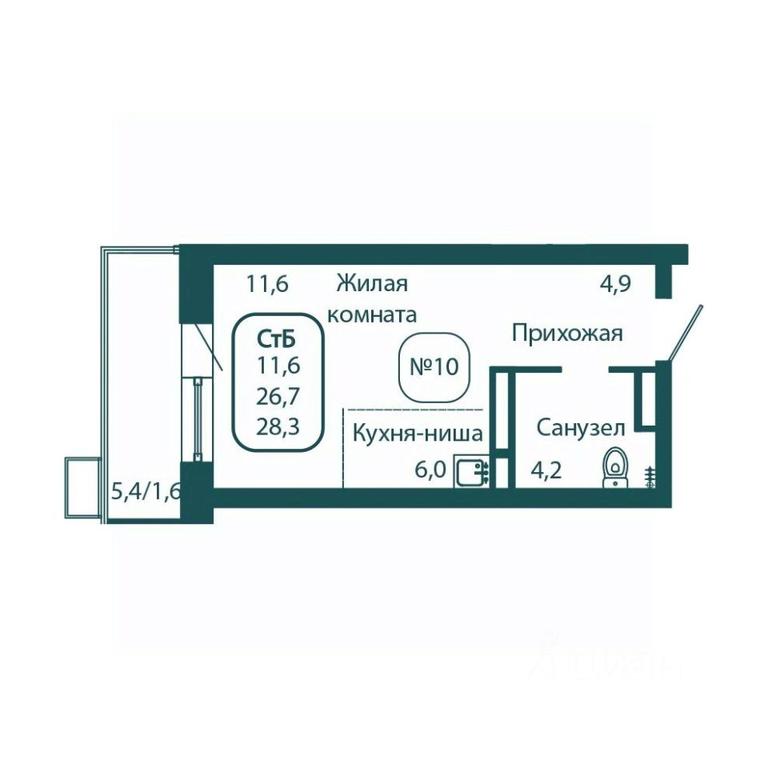 Apartment Sale, 28.3 sq. m. at Andreevka LIFE, Georgievskoe Highway, Moscow Region, Russia #1