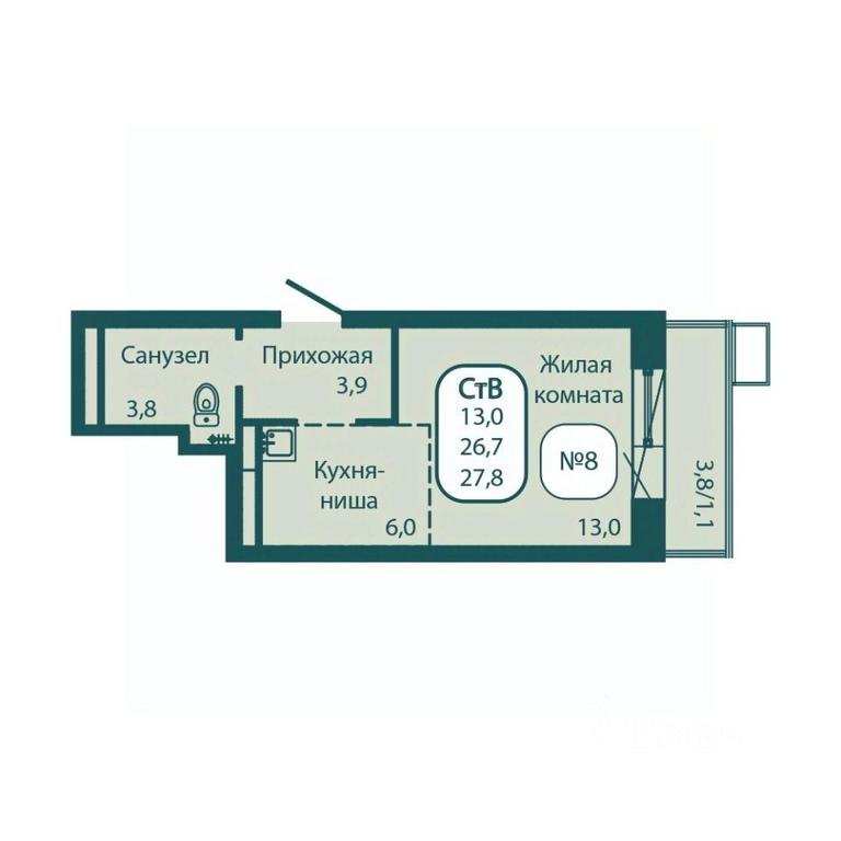 Apartment Sale, 27.8 sq. m. at Andreevka LIFE, Georgievskoe Highway, Moscow Region, Russia #1 Apartment Sale, 27.8 sq. m. at Andreevka LIFE, Georgievskoe Highway, Moscow Region, Russia #1