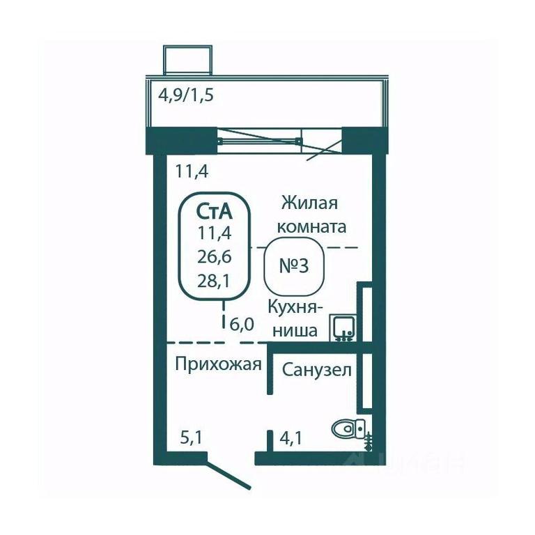 Apartment Sale, 28.1平方米 at Andreevka LIFE, Georgievskoe Highway, Moscow Region, Russia #1 Apartment Sale, 28.1平方米 at Andreevka LIFE, Georgievskoe Highway, Moscow Region, Russia #1