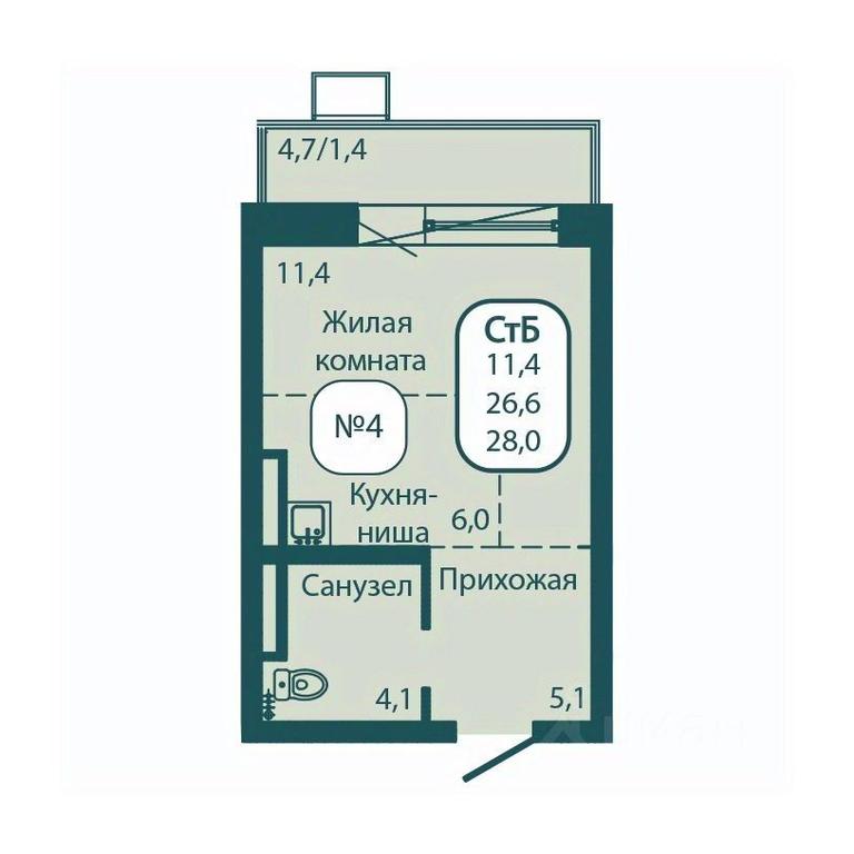 Apartment Sale, 28 sq. m. at Andreevka LIFE, Georgievskoe Highway, Moscow Region, Russia #1