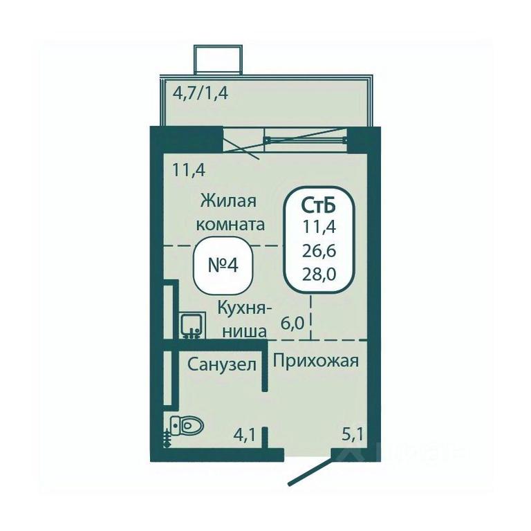 Apartment Sale, 28 sq. m. at Andreevka LIFE, Georgievskoe Highway, Moscow Region, Russia #1