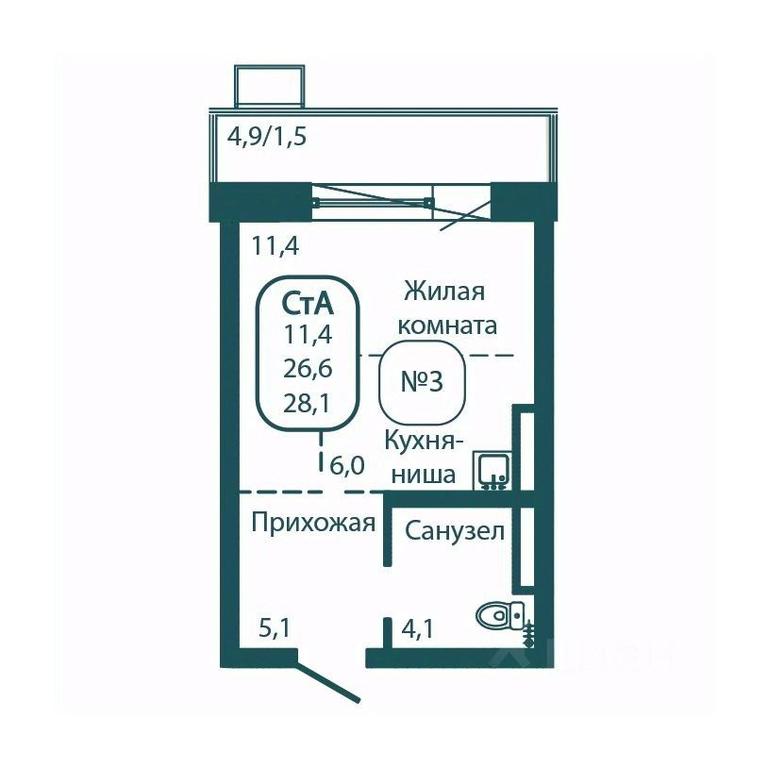 Apartment Sale, 28.1 sq. m. at Andreevka LIFE, Georgievskoe Highway, Moscow Region, Russia #1 Apartment Sale, 28.1 sq. m. at Andreevka LIFE, Georgievskoe Highway, Moscow Region, Russia #1