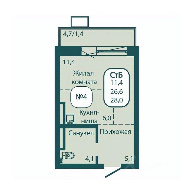Apartment Sale, 28 sq. m. at Andreevka LIFE, Georgievskoe Highway, Moscow Region, Russia #1