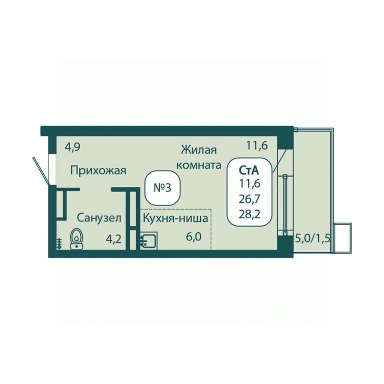Apartment Sale, 28.2 sq. m. at Andreevka LIFE, Georgievskoe Highway, Moscow Region, Russia #1 Apartment Sale, 28.2 sq. m. at Andreevka LIFE, Georgievskoe Highway, Moscow Region, Russia #1