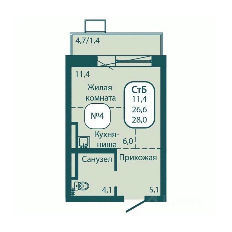 Apartment Sale, 28 sq. m. at Andreevka LIFE, Georgievskoe Highway, Moscow Region, Russia #1