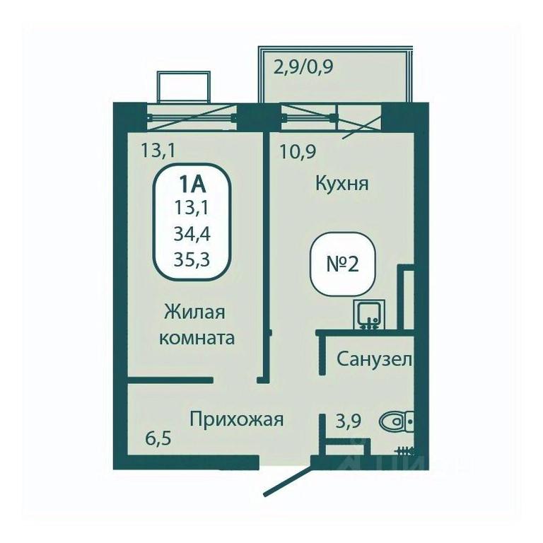 Apartment Sale, 35.3 sq. m. at Andreevka LIFE, Georgievskoe Highway, Moscow Region, Russia #1