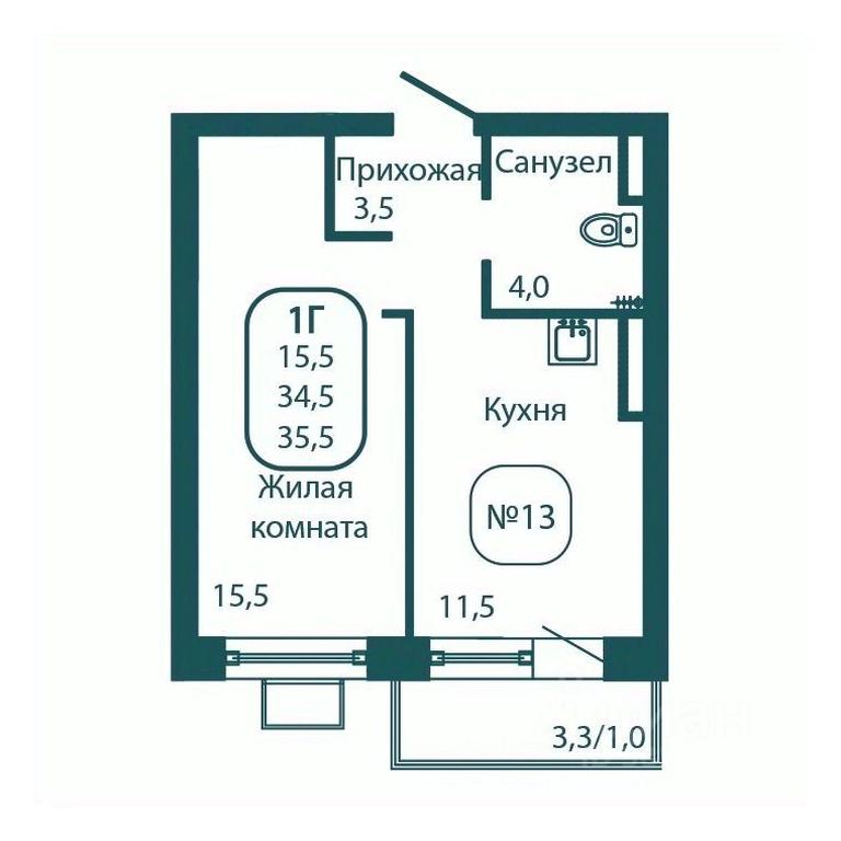 Apartment Sale, 35.5 sq. m. at Andreevka LIFE, Georgievskoe Highway, Moscow Region, Russia #1 Apartment Sale, 35.5 sq. m. at Andreevka LIFE, Georgievskoe Highway, Moscow Region, Russia #1