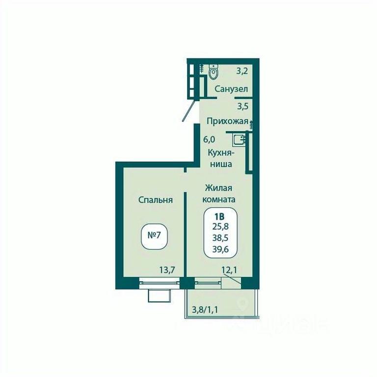 Apartment Sale, 39.6 sq. m. at Andreevka LIFE, Georgievskoe Highway, Moscow Region, Russia #1 Apartment Sale, 39.6 sq. m. at Andreevka LIFE, Georgievskoe Highway, Moscow Region, Russia #1