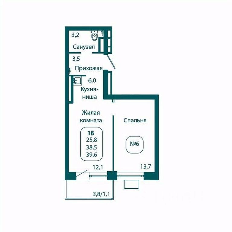 Apartment Sale, 39.6 sq. m. at Andreevka LIFE, Georgievskoe Highway, Moscow Region, Russia #1 Apartment Sale, 39.6 sq. m. at Andreevka LIFE, Georgievskoe Highway, Moscow Region, Russia #1
