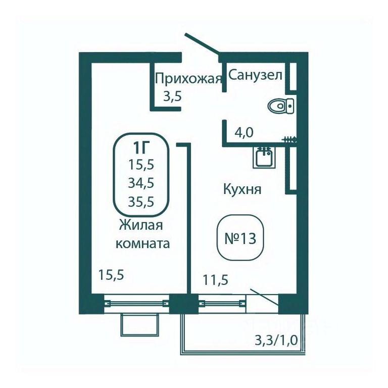 Apartment Sale, 35.5 sq. m. at Andreevka LIFE, Georgievskoe Highway, Moscow Region, Russia #1 Apartment Sale, 35.5 sq. m. at Andreevka LIFE, Georgievskoe Highway, Moscow Region, Russia #1