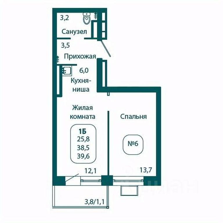 Apartment Sale, 39.6 sq. m. at Andreevka LIFE, Georgievskoe Highway, Moscow Region, Russia #1 Apartment Sale, 39.6 sq. m. at Andreevka LIFE, Georgievskoe Highway, Moscow Region, Russia #1