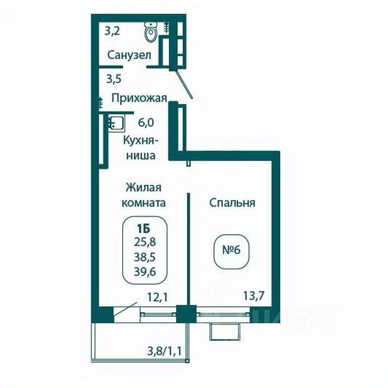 Apartment Sale, 39.6 sq. m. at Andreevka LIFE, Georgievskoe Highway, Moscow Region, Russia #1 Apartment Sale, 39.6 sq. m. at Andreevka LIFE, Georgievskoe Highway, Moscow Region, Russia #1