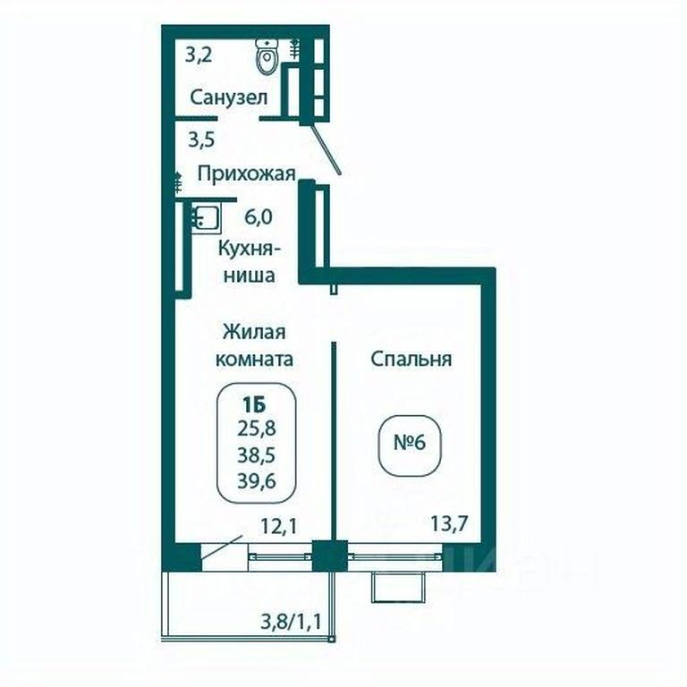 Apartment Sale, 39.6 sq. m. at Andreevka LIFE, Georgievskoe Highway, Moscow Region, Russia #1 Apartment Sale, 39.6 sq. m. at Andreevka LIFE, Georgievskoe Highway, Moscow Region, Russia #1
