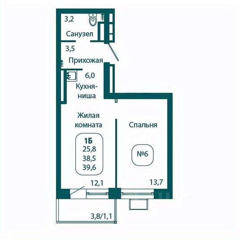 Apartment Sale, 39.6 sq. m. at Andreevka LIFE, Georgievskoe Highway, Moscow Region, Russia #1 Apartment Sale, 39.6 sq. m. at Andreevka LIFE, Georgievskoe Highway, Moscow Region, Russia #1