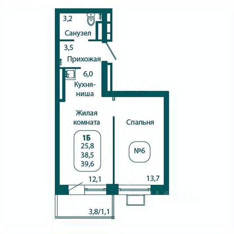 Apartment Sale, 39.6 sq. m. at Andreevka LIFE, Georgievskoe Highway, Moscow Region, Russia #1 Apartment Sale, 39.6 sq. m. at Andreevka LIFE, Georgievskoe Highway, Moscow Region, Russia #1
