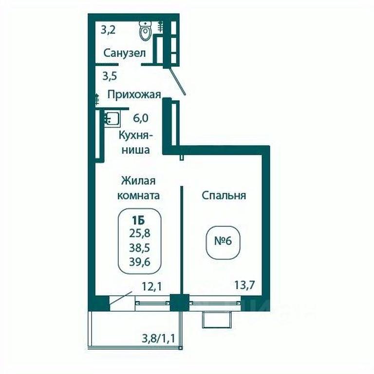 Apartment Sale, 39.6 sq. m. at Andreevka LIFE, Georgievskoe Highway, Moscow Region, Russia #1 Apartment Sale, 39.6 sq. m. at Andreevka LIFE, Georgievskoe Highway, Moscow Region, Russia #1
