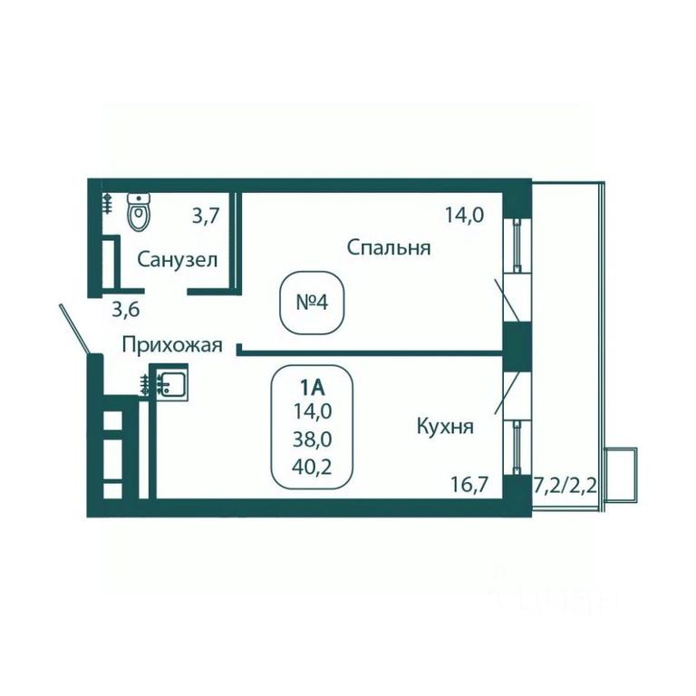 Apartment Sale, 40.2平方米 at Andreevka LIFE, Georgievskoe Highway, Moscow Region, Russia #1 Apartment Sale, 40.2平方米 at Andreevka LIFE, Georgievskoe Highway, Moscow Region, Russia #1