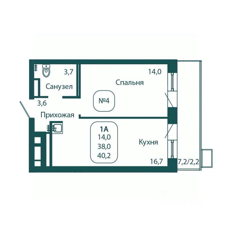 Apartment Sale, 40.2平方米 at Andreevka LIFE, Georgievskoe Highway, Moscow Region, Russia #1 Apartment Sale, 40.2平方米 at Andreevka LIFE, Georgievskoe Highway, Moscow Region, Russia #1
