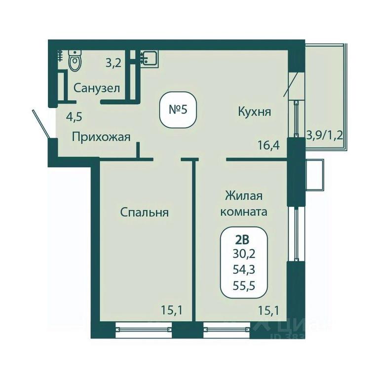 1-BD Apartment Sale, 55.5 sq. m. at Andreevka LIFE, Georgievskoe Highway, Moscow Region, Russia #1 1-BD Apartment Sale, 55.5 sq. m. at Andreevka LIFE, Georgievskoe Highway, Moscow Region, Russia #1