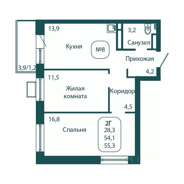 1-BD Apartment Sale, 55.3 sq. m. at Andreevka LIFE, Georgievskoe Highway, Moscow Region, Russia #1 1-BD Apartment Sale, 55.3 sq. m. at Andreevka LIFE, Georgievskoe Highway, Moscow Region, Russia #1