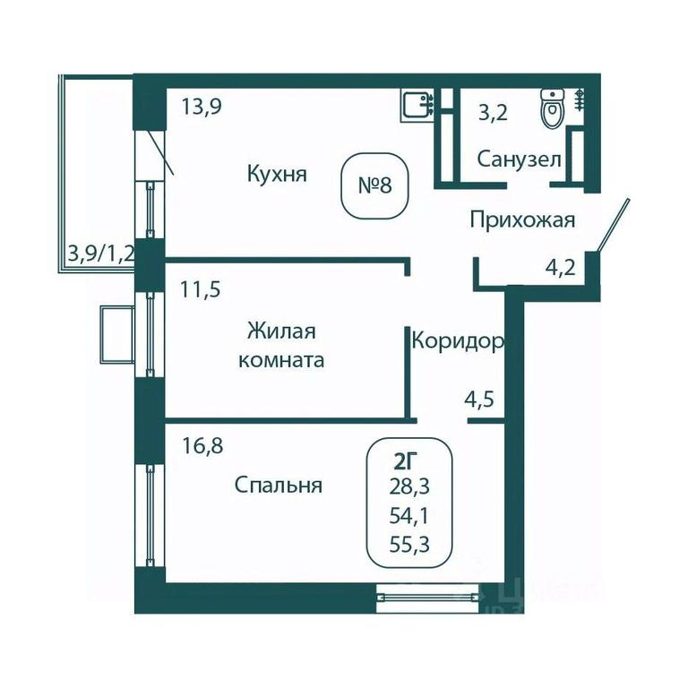 1-BD Apartment Sale, 55.3 sq. m. at Andreevka LIFE, Georgievskoe Highway, Moscow Region, Russia #1 1-BD Apartment Sale, 55.3 sq. m. at Andreevka LIFE, Georgievskoe Highway, Moscow Region, Russia #1