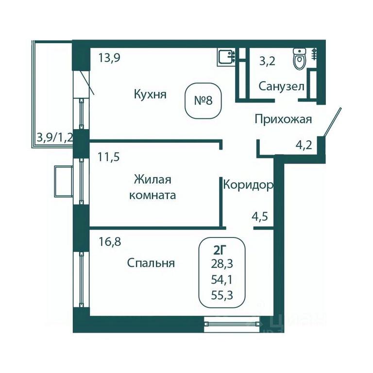1-BD Apartment Sale, 55.3 sq. m. at Andreevka LIFE, Georgievskoe Highway, Moscow Region, Russia #1 1-BD Apartment Sale, 55.3 sq. m. at Andreevka LIFE, Georgievskoe Highway, Moscow Region, Russia #1