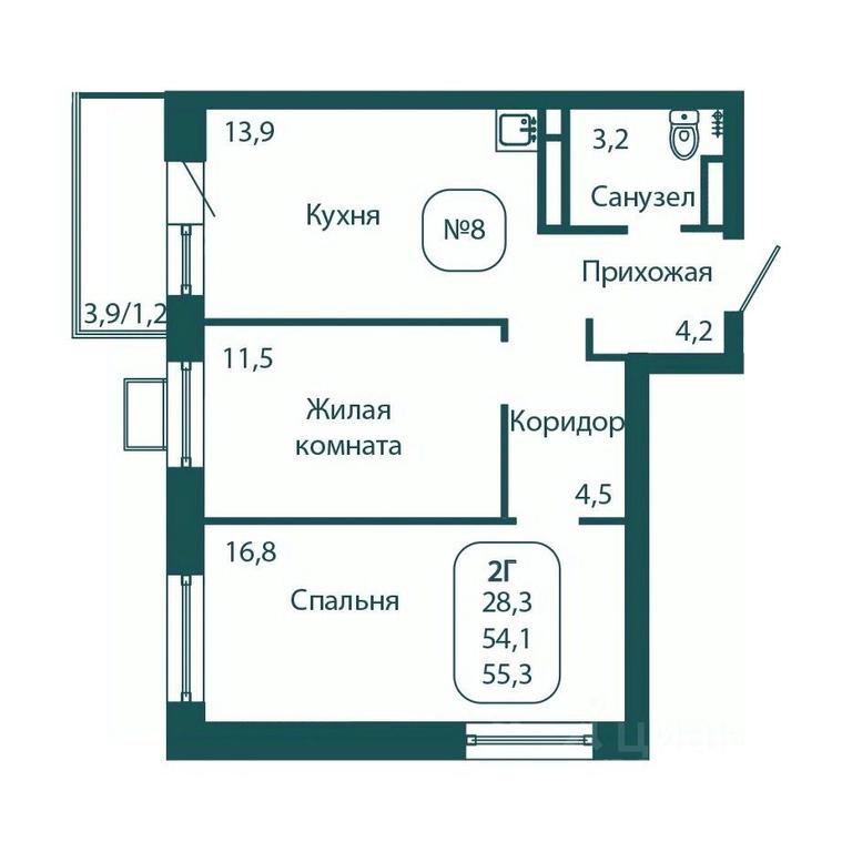 1-BD Apartment Sale, 55.3 sq. m. at Andreevka LIFE, Georgievskoe Highway, Moscow Region, Russia #1 1-BD Apartment Sale, 55.3 sq. m. at Andreevka LIFE, Georgievskoe Highway, Moscow Region, Russia #1