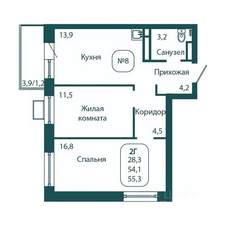 1-BD Apartment Sale, 55.3 sq. m. at Andreevka LIFE, Georgievskoe Highway, Moscow Region, Russia #1 1-BD Apartment Sale, 55.3 sq. m. at Andreevka LIFE, Georgievskoe Highway, Moscow Region, Russia #1