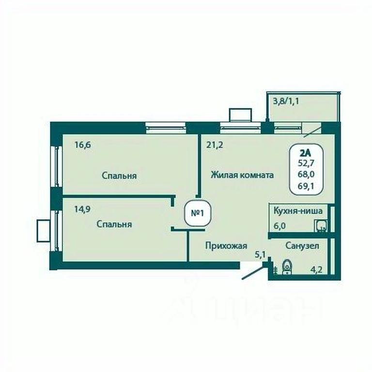 1-BD Apartment Sale, 69.1 sq. m. at Andreevka LIFE, Georgievskoe Highway, Moscow Region, Russia #1 1-BD Apartment Sale, 69.1 sq. m. at Andreevka LIFE, Georgievskoe Highway, Moscow Region, Russia #1
