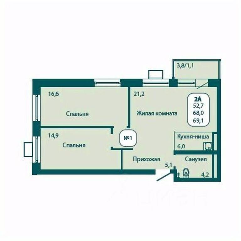 1-BD Apartment Sale, 69.1 sq. m. at Andreevka LIFE, Georgievskoe Highway, Moscow Region, Russia #1 1-BD Apartment Sale, 69.1 sq. m. at Andreevka LIFE, Georgievskoe Highway, Moscow Region, Russia #1