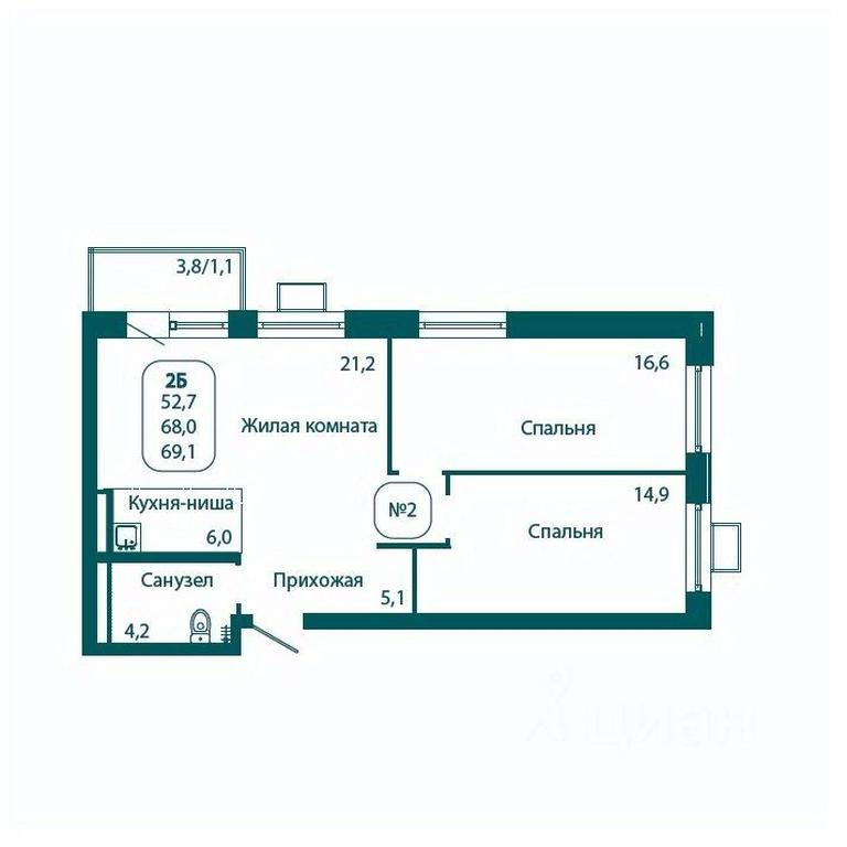 1-BD Apartment Sale, 69.1 sq. m. at Andreevka LIFE, Georgievskoe Highway, Moscow Region, Russia #1 1-BD Apartment Sale, 69.1 sq. m. at Andreevka LIFE, Georgievskoe Highway, Moscow Region, Russia #1