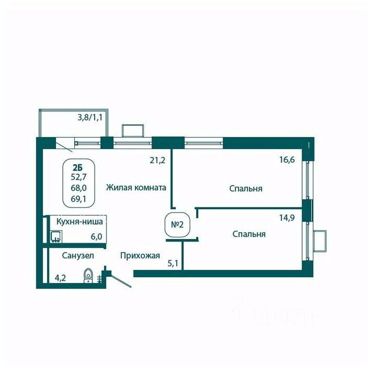 1-BD Apartment Sale, 69.1 sq. m. at Andreevka LIFE, Georgievskoe Highway, Moscow Region, Russia #1 1-BD Apartment Sale, 69.1 sq. m. at Andreevka LIFE, Georgievskoe Highway, Moscow Region, Russia #1