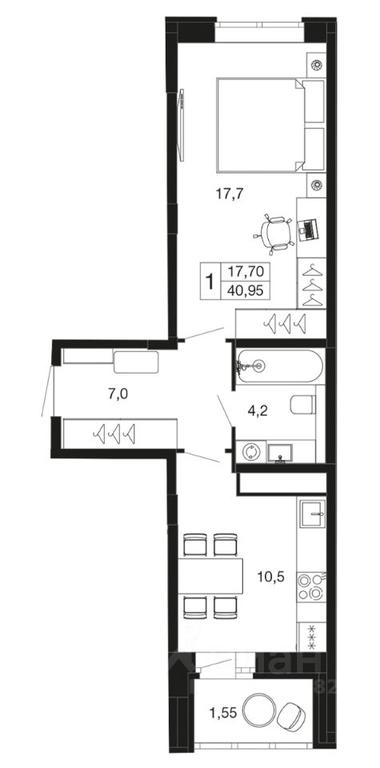 Apartment Sale, 40.95平方米 at Vremena goda, Proletarskaya ulitsa, Aprelevka, Naro-Fominskiy City District, Moscow Region, Russia #1 Apartment Sale, 40.95平方米 at Vremena goda, Proletarskaya ulitsa, Aprelevka, Naro-Fominskiy City District, Moscow Region, Russia #1