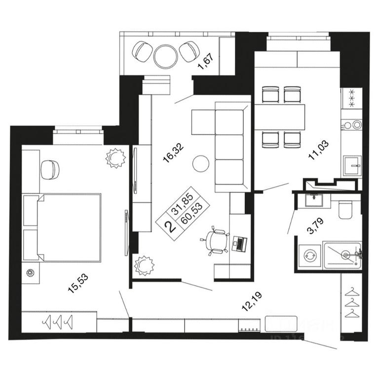 1-BD Apartment Sale, 60.53平方米 at Vremena goda, Proletarskaya ulitsa, Aprelevka, Naro-Fominskiy City District, Moscow Region, Russia #1 1-BD Apartment Sale, 60.53平方米 at Vremena goda, Proletarskaya ulitsa, Aprelevka, Naro-Fominskiy City District, Moscow Region, Russia #1