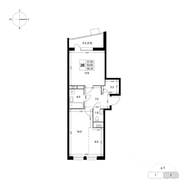 1-BD Apartment Sale, 56.2平方米 at Legenda Korenyovo, ulitsa Lorkha, dachny posyolok Kraskovo, Lubertsy City District, Moscow Region, Russia #1 1-BD Apartment Sale, 56.2平方米 at Legenda Korenyovo, ulitsa Lorkha, dachny posyolok Kraskovo, Lubertsy City District, Moscow Region, Russia #1