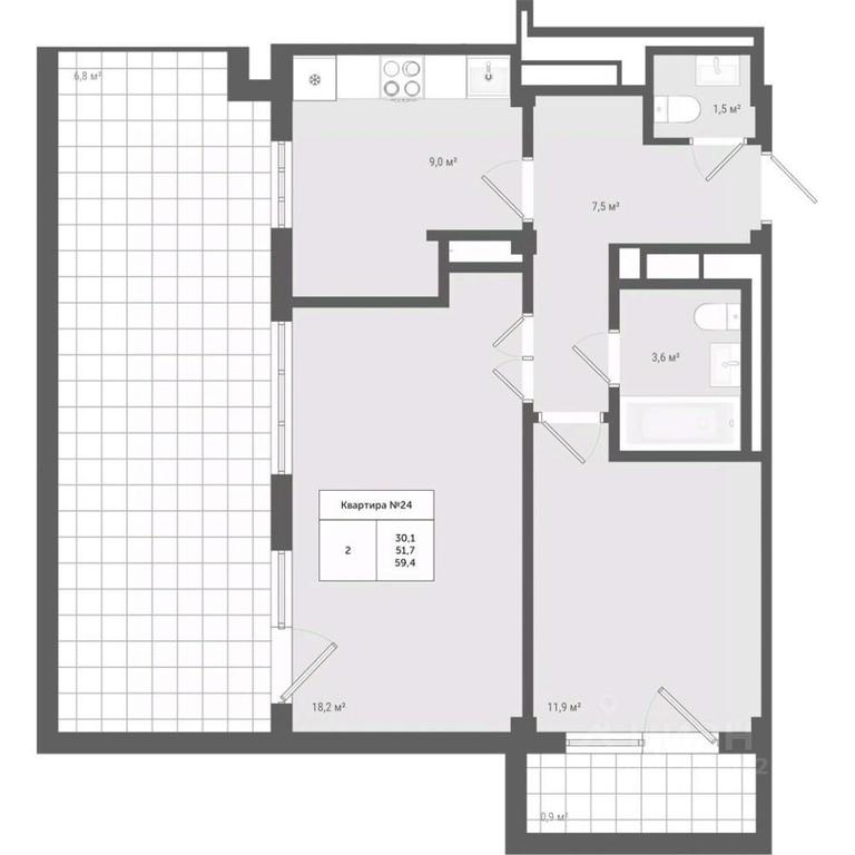 1-BD Apartment Sale, 59.4 sq. m. at Iakovlevo, ZhK Yakovlevo, kvartal № 145, Troitsk District, Moscow, Russia #1 1-BD Apartment Sale, 59.4 sq. m. at Iakovlevo, ZhK Yakovlevo, kvartal № 145, Troitsk District, Moscow, Russia #1